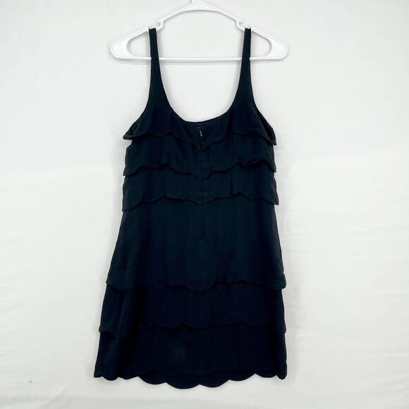 Sandro Paris Mini Ruffled Pleated Sleeveless Black Dress Size 1/Small - Picture 4 of 4